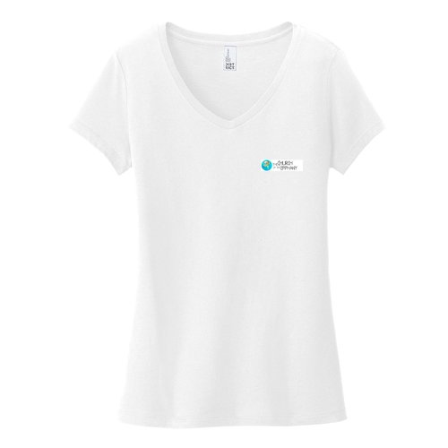 Women's' 100% Cotton V-neck Tee Shirt